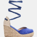 PLATO Lace Up Espadrillas Blue