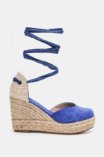 PLATO Lace Up Espadrillas Blue