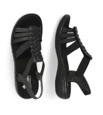 Rieker 60809-00 Black Sandal - Image 2